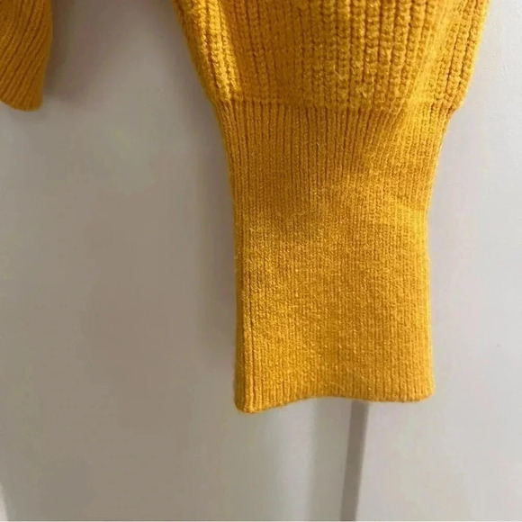 Elodie women’s mustard yellow knit sweater long sleeve crew neck size xl new - Picture 3 of 11